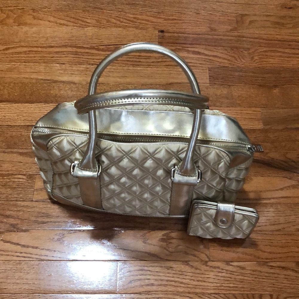 Marc Jacob gold handbag and wallet